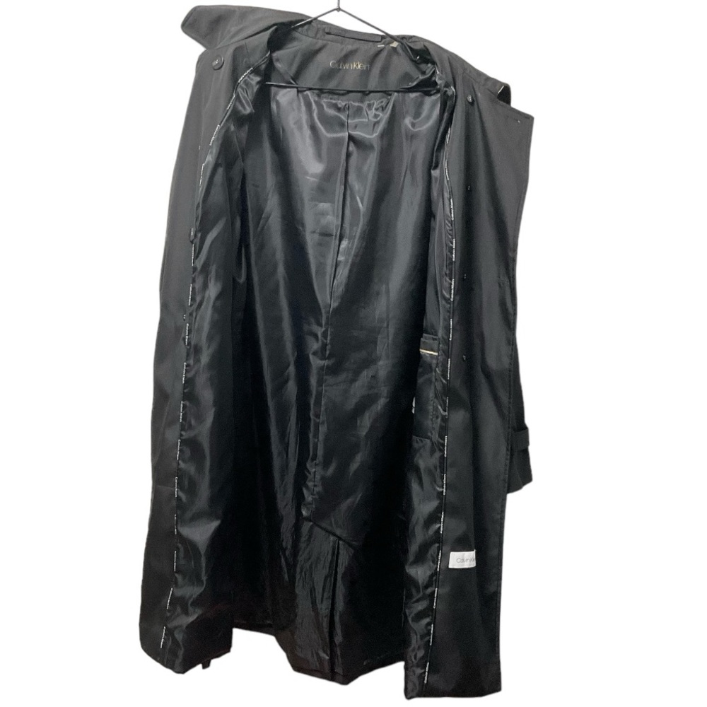 Calvin Klein Stylish Hooded Belted Button Down Long Rainproof Trench Coat! - Picture 4 of 5